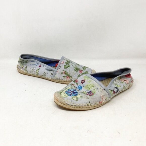 Gucci #8JABTQ Canvas Floral Espadrilles Size 37 - Picture 1 of 7